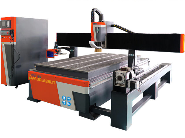 Pantografo CNC a 3 Assi con Rotary